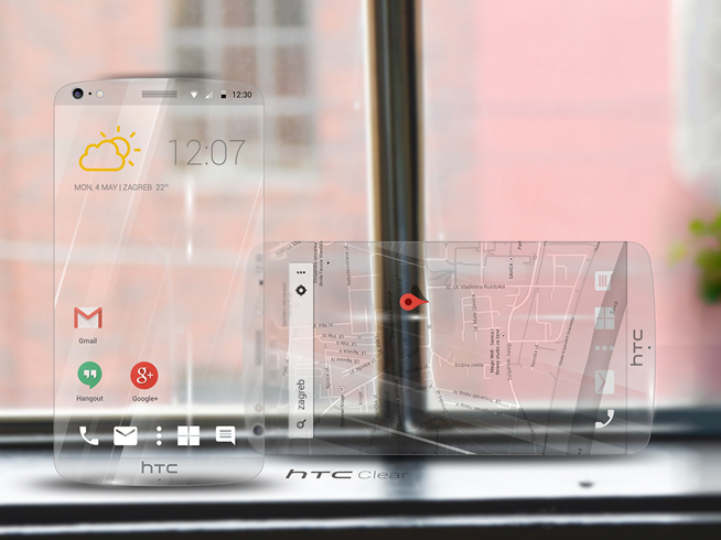 這才叫無邊框！HTC Clear透明手機曝光