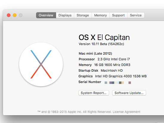 蘋果OS X El Capitan第五公測版臨時撤回