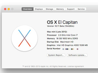 蘋果OS X El Capitan第五公測版臨時撤回