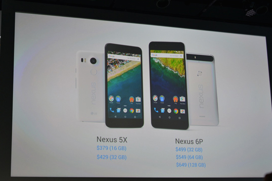 售價2400元起 谷歌親兄弟Nexus 6P/5X正式發布