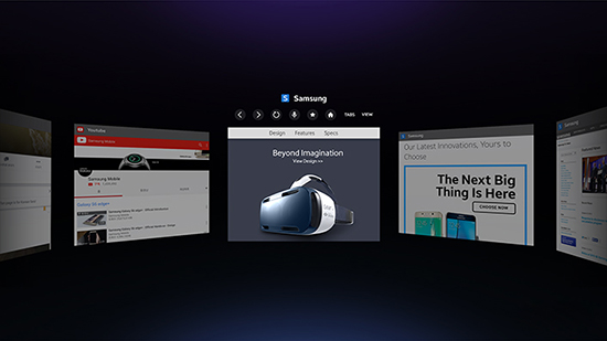 三星發(fā)布虛擬現(xiàn)實瀏覽器 眼睛一看就能點擊