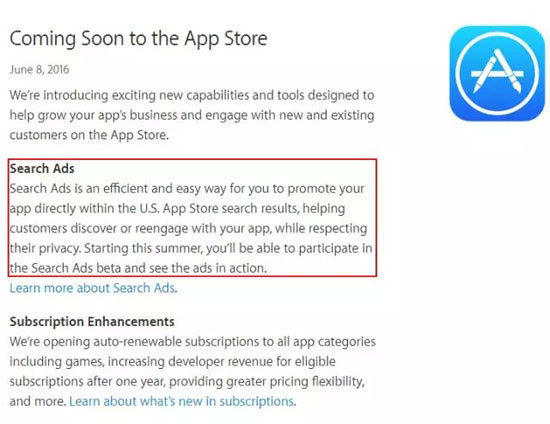 蘋果無懼搜索引擎競價負面！宣布試推App Store搜索廣告