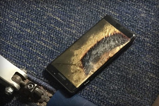 安全版Note7四連炸 三星無言以對