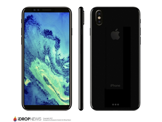 讓人放心的iPhone 8設計圖泄漏：5.66寸屏 背后無指紋