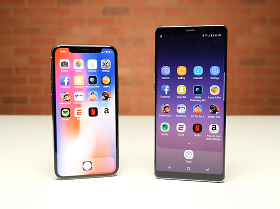 蘋果iPhone X三星Note8速度對比：機皇地位已不保！