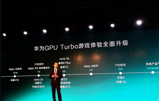 華為手機GPU Turbo升級時間表：Mate10最快 非旗艦用戶也有份