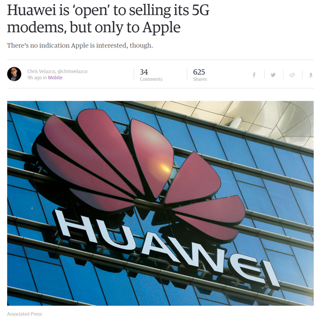 重磅：5G iPhone今年還有希望？傳華為有意向蘋果供應5G芯片