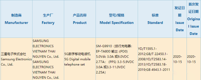 三星Galaxy S21充電實(shí)錘：65W快充沒(méi)戲？標(biāo)配25W只比蘋(píng)果快